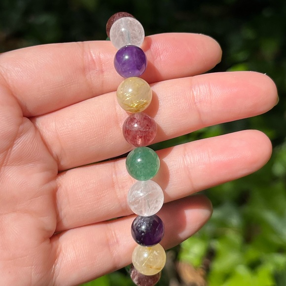 10mm multi gemstone bracelet‎ - Picture 8 of 8